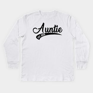 Auntie est. 2020 Kids Long Sleeve T-Shirt